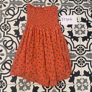 Kimchi Blue- strapless red romper. XS